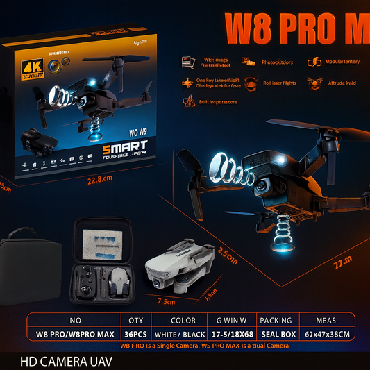 Dron con doble cámara 4K + Maletín Gratis